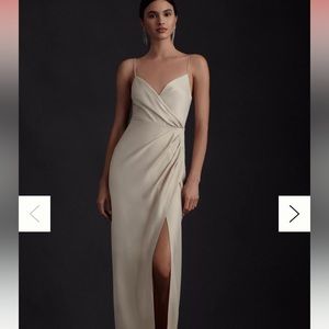 BHLDN Freya Charmeuse Dress in Champagne
